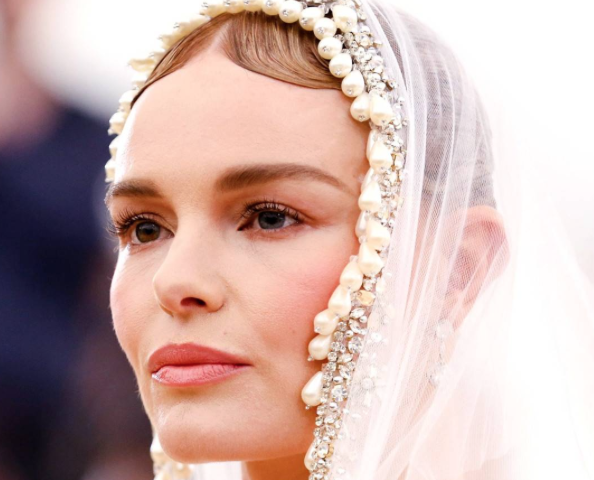 Kate Bosworth's child-like cheeks were accomplished with a gel blush that is bright and young looking. (Photo: Benjamin Lozovsky/BFA/REX/Shutterstock)