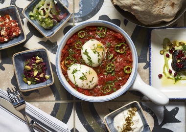 Sababa will begin serving an Israeli brunch this weekend. Dishes include this shashuka. (Photo: Greg Powers)