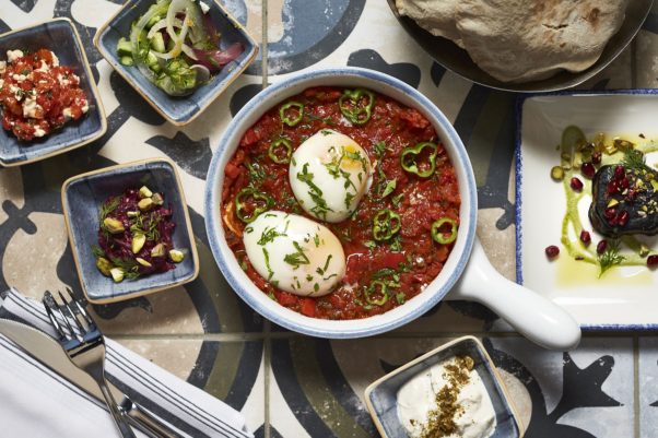 Sababa will begin serving an Israeli brunch this weekend. Dishes include this shashuka. (Photo: Greg Powers)