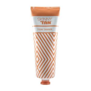 Skinny Tan 7 Day Tanner shows you where you have applied the product by appearing like a dark brown tint on your legs. (Photo: Skinny Tan)
