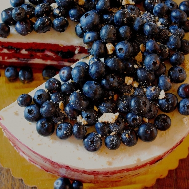 Celebrate the Fourth of July with Bayou Bakery's Red, White & Blue Cake. Available whole or by the slice. (Photo: Bayou Bakery)
