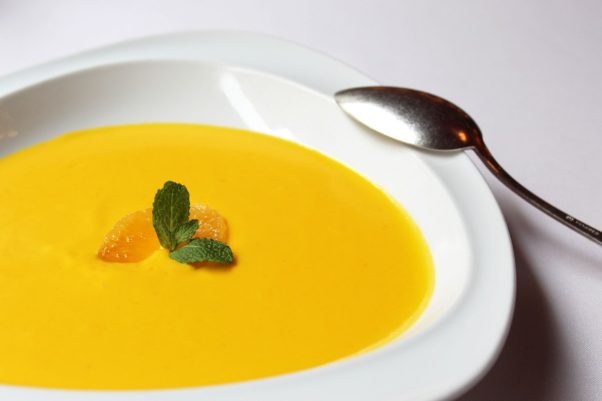 Wednesday's chilled soup at Taberna del Alabardero is sopa de zanahoria y naranja, carrot and orange soup. (Photo: Sara Arnal)