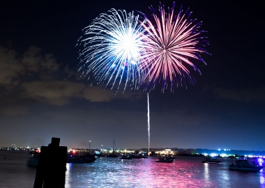 Alexandria's Birthday Celebration on July 7 concludes with fireworks set off from a barge in the Potomac River. (Photo: Victor Wolansky Photography)