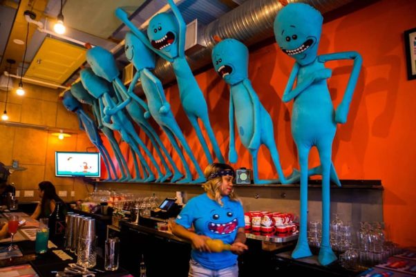 Turner Broadcasting and Cartoon Network shut down Drink Company's Wubba Lubba Dubba PUB a day after it opened for copyright infringement. (Photo: @michellegoldchain/Instagram)