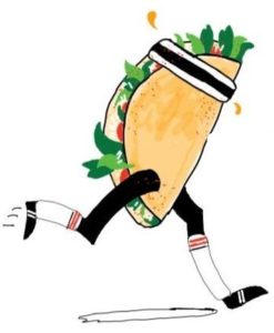 Run a mile and eat four tacos at the free Taco Mile on Sunday. (Graphic: November Project)