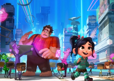 Wreck-It Ralph (voice of John C. Reilly) and Vanellope von Schweetz (voice of Sarah Silverman) travel to the world wide web. (Photo: Walt Disney Studios)