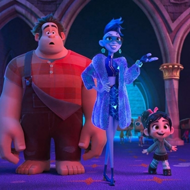 Ralph and Venellope with Yess after arriving on the Internet. (Photo: Walt Disney Studios)
