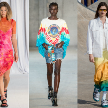 Models from the spring/summer New York Fashion week wearing tie-dye. (Photos: Imaxtree)