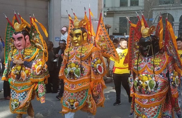 Marcher's dressed as Buddas in last year's Chinese New Year Parade. (Photo: Mark Heckathorn/DC on Heels)