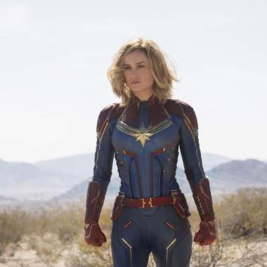 Brie Larson as Captain Marvel standing in brush. (Photo: Marvel Studios)