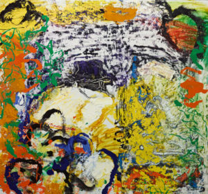 Oliver Lee Jackson's "Painting (5.27.11)" an abstract with many colors. (Photo: M. Lee Fatherree)