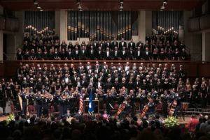 A 300-voice choir performs at a previous National Memorial Day Choral Festival with the U.S. Air Force Orchestra at the Kennedy Center. (Photo: Music Celebration International)