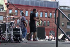 A band performs on stage at a previous Alexandria Jazz Festival. (Visit Alexandria)