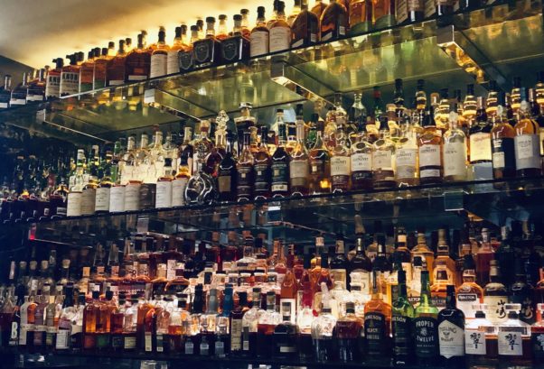 The wine bar stocked with hunderds of bottles of whiskey. (Photo: Mastro's)
