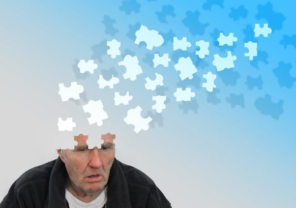 Illustration of old man with puzzle pieces floating out of head. (Photo: Gert Altmann/Pixabay)