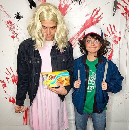 Eleven and Mike from <em>Stranger Things</em> (Photo: sarahhyland/Instagram)