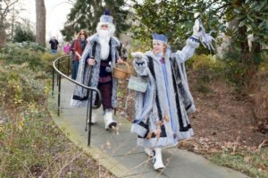Grandfather Frost and the Snow Maiden arrives at Hillwood Estate. (Photo: Hillwood Estate)
