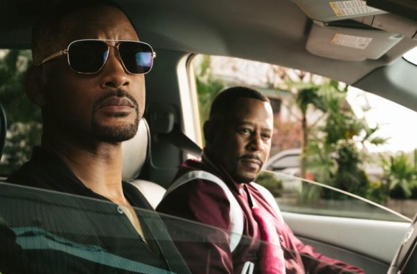 Mike (Will Smith, left) and Marcus (Martin Lawrence) in a car on stakeout. (Photo: Sony Pictures)