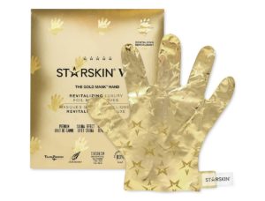 Packet of Starskin Gold Hand Mask and a mask covered in stars. (Photo: Starskin)