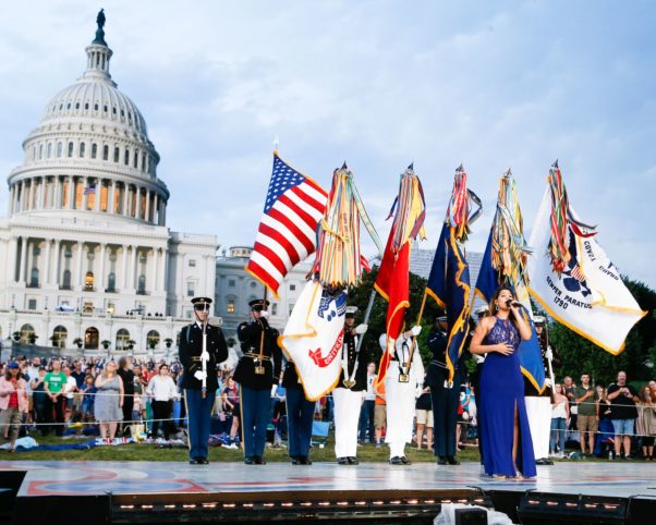 Alyssa Raghu sings the national anthem at the 2019 National Memorial Day Concert. (Photo: Capital Concerts)