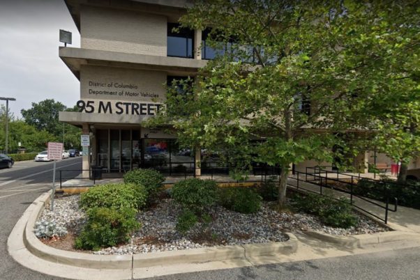 The outside of the D.C. DMV service center at 95 M St. NW. (Photo: Google Maps)