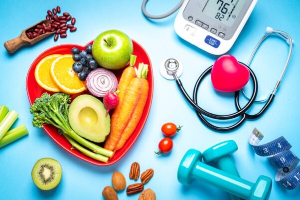 Fruit, weights, stethoscope, nuts.. (Photo: Getty Images)
