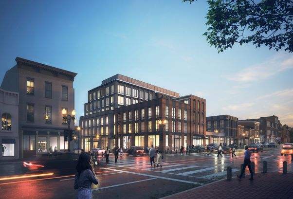 Architects nighttime rendering of The Bazaar House by José Andrés. (Photo: Thor Equities/Winstanley Architects)