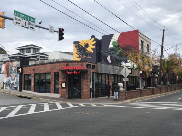 The outside of the former Nando's restaurant in College Park. (Photo: Colleen Neely/The Diamondback)