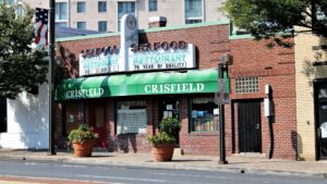 Exterior of Crisfield Seafood. (Photo: Robert Dyer)