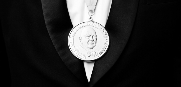 The medal given to James Beard Award winners in 2019. (Photo: Eliesa Johnson/James Beard Foundation)