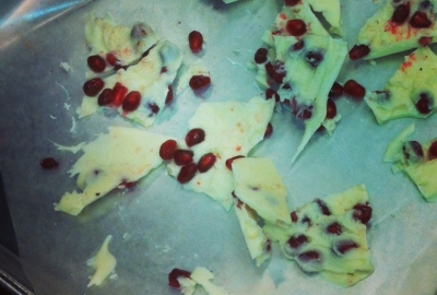 White chocolate bark. Happy holidays y'all. (Photo: Kristy McCarron/DC on Heels)