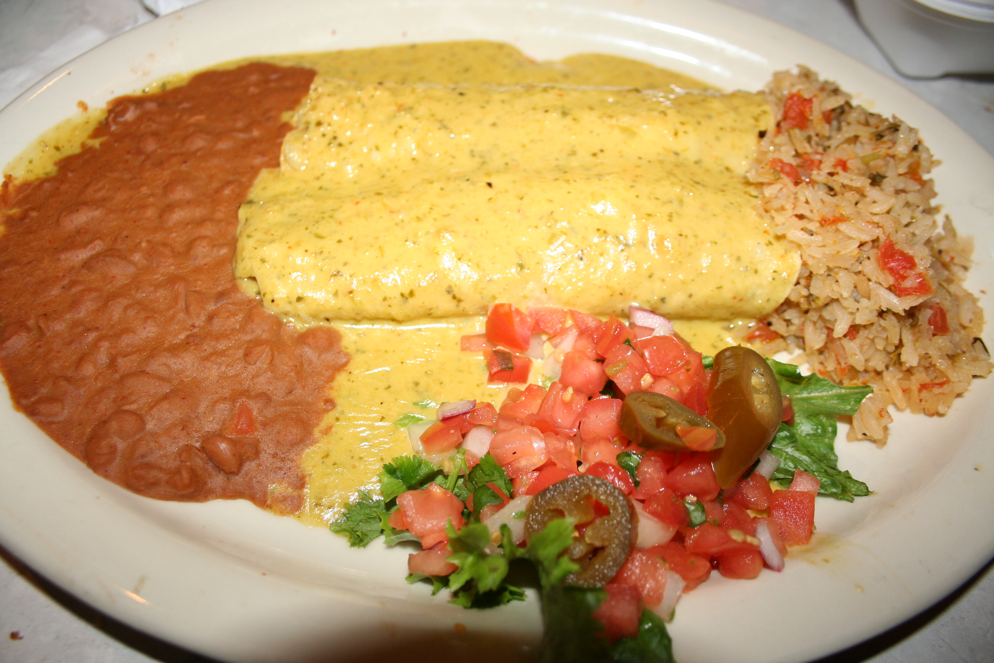 The spicy Chicka-Chicka Boom-Boom chicken enchiladas. (Photo: Mark Heckathorn/DC on Heels)