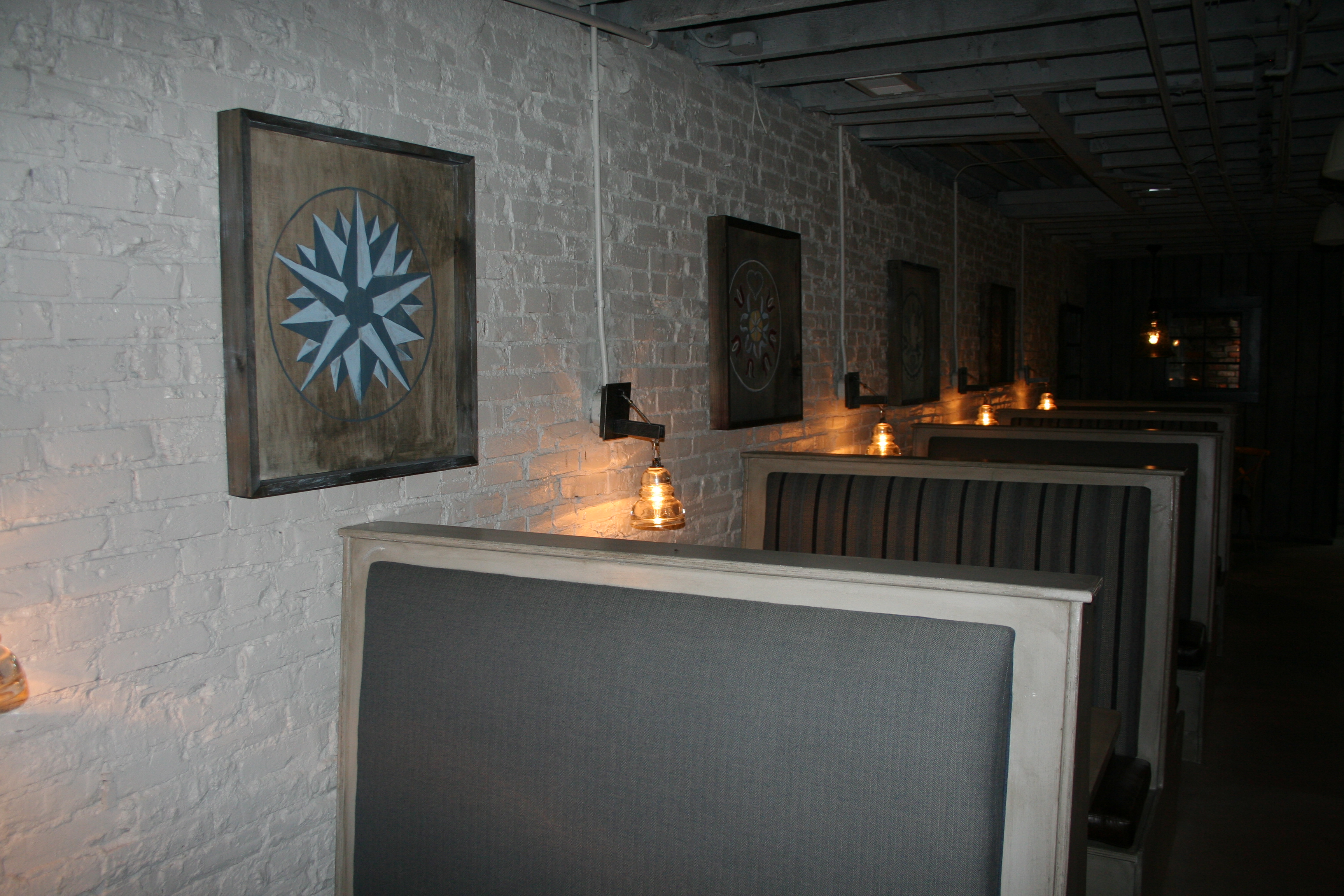 Pennsylvania Dutch hex signs decorate the walls. (Photo: Mark Heckathorn/DC on Heels)