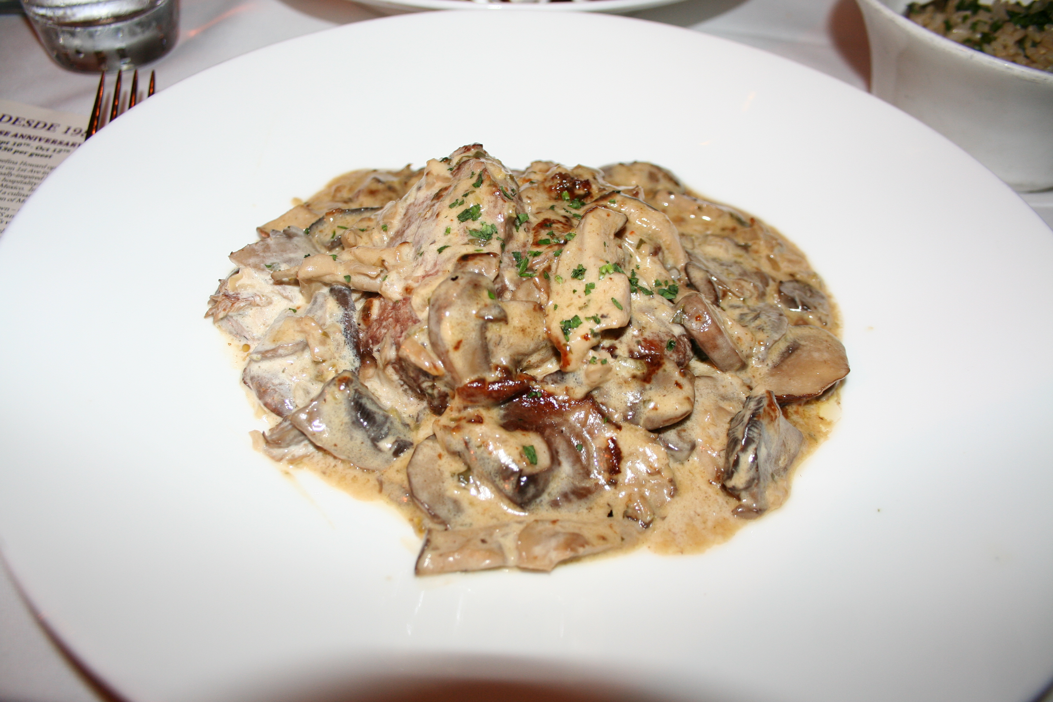 Filet mignon covered with wild mushroom tequila cream sauce. (Photo: Mark Heckathorn/DC on Heels) 