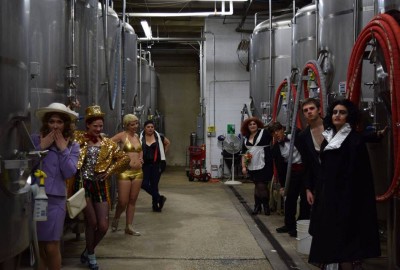 The Sonci Transducers visit D.C. Brau's brewery. (Photo: D.C. Brau)