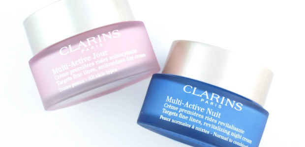 Clarins' multi-active day and night creams have anti-aging properties. (Photo: thehappysloths.com)